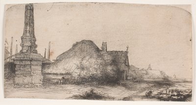Krajina s obeliskem od Rembrandt van Rijn