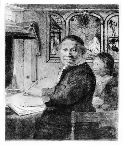 Lieven Willemsz van Coppenol, kolem 1658 (lept) od Rembrandt van Rijn