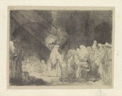 Lofled van Simeon Kolekce osmdesáti pěti původních tisků (název série) od Rembrandt van Rijn