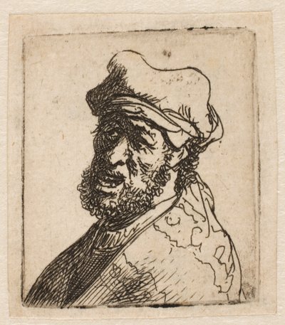 Křičící muž, zbývají tři čtvrtiny: busta od Rembrandt van Rijn