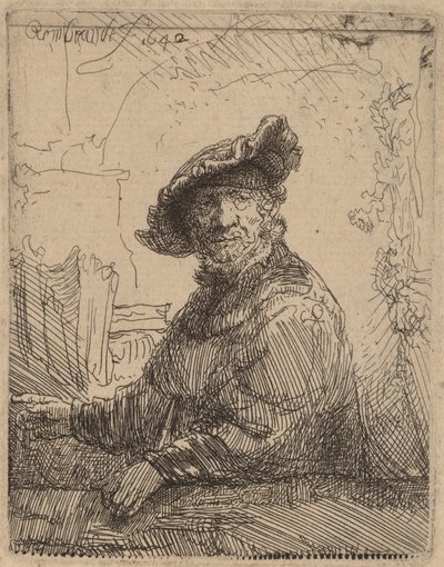 Muž v altánku, 1642. od Rembrandt van Rijn