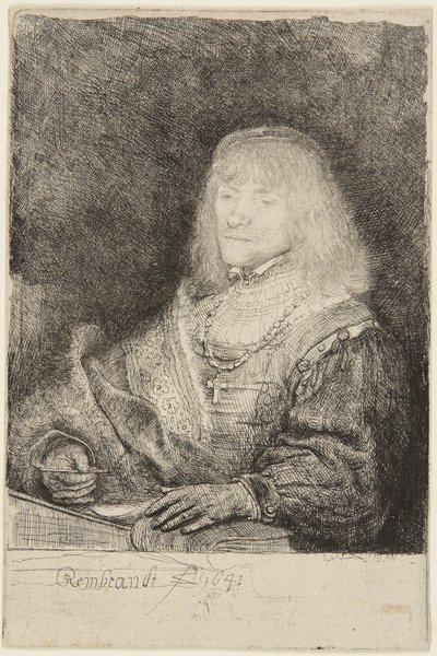 Muž s krucifixem a řetězem od Rembrandt van Rijn