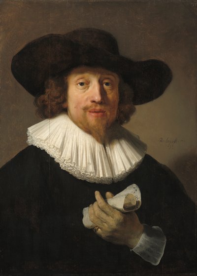 Muž s notami, 1633 od Rembrandt van Rijn