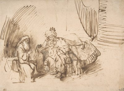 Nathan napomínající David, 1650-55. od Rembrandt van Rijn