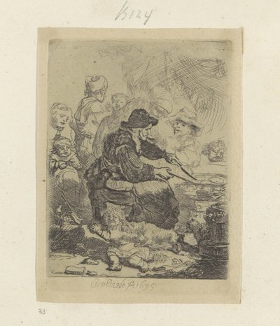 Pannekoekenbakster Kolekce osmdesáti pěti původních tisků (název série) od Rembrandt van Rijn