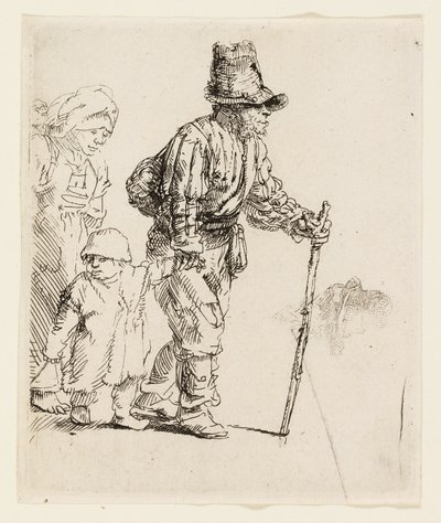 Selská rodina na trampu od Rembrandt van Rijn