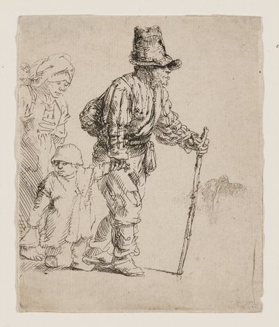 Rolnická rodina na toulkách od Rembrandt van Rijn