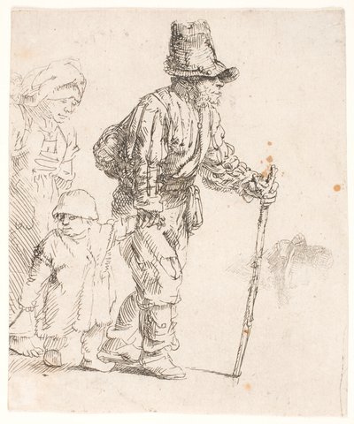 Rolnická rodina na toulkách od Rembrandt van Rijn