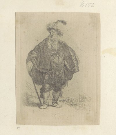 Perzský člověk Kolekce osmdesáti pěti původních tisků (název série) od Rembrandt van Rijn