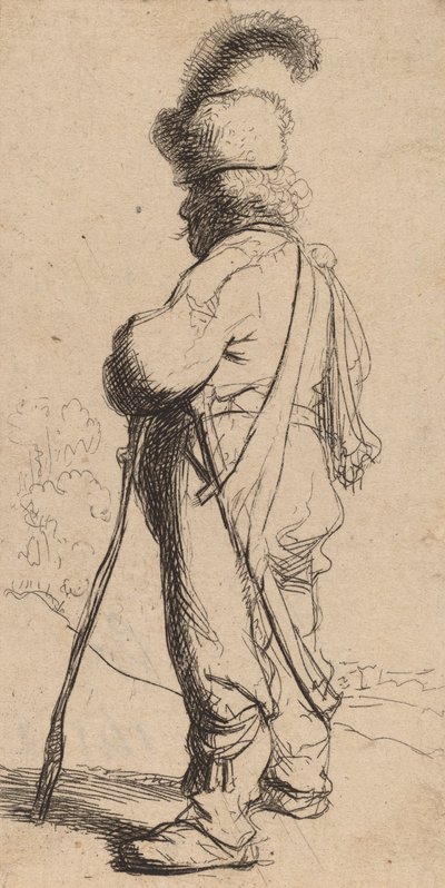 Polák opírající se o hůl, c. 1632. od Rembrandt van Rijn