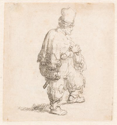 Polák stojící se založenýma rukama od Rembrandt van Rijn