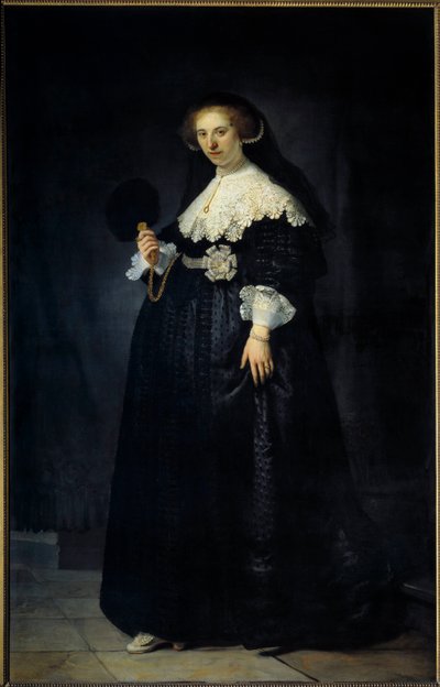 Portrét en pied de Oopjen Coppit, žena od Maertense Soolmanse Obraz Harmensz van Rijn dit Rembrandt (1606-1669) od Rembrandt van Rijn