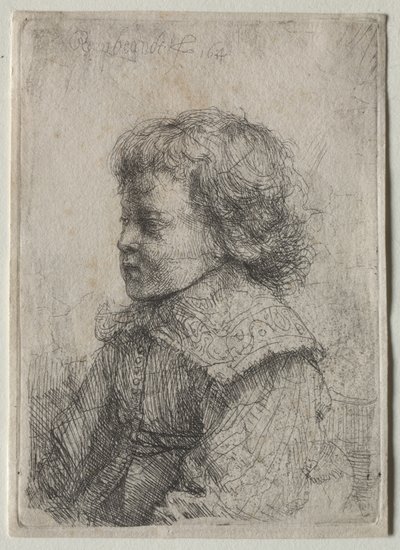 Portrét chlapce v profilu od Rembrandt van Rijn