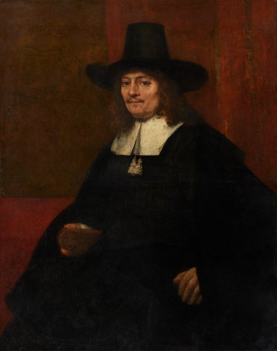 Portrét muže ve vysokém klobouku od Rembrandt van Rijn