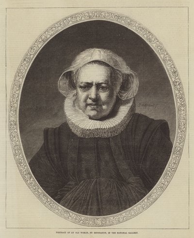 Portrét staré ženy v Národní galerii od Rembrandt van Rijn