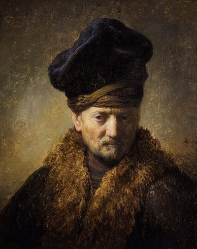 Portrét starého muže s kožešinovou čepicí, 1630 od Rembrandt van Rijn