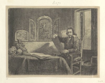 Portrét lékárníka Abrahama Francena Kolekce osmdesáti pěti původních tisků (název série) od Rembrandt van Rijn