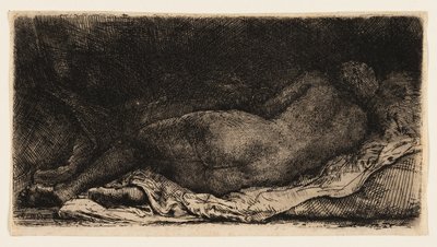 Ležící ženský akt od Rembrandt van Rijn
