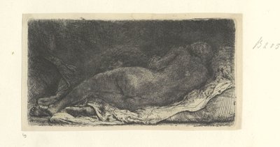 Ležící ženský akt od Rembrandt van Rijn