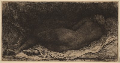 Ležící ženský akt od Rembrandt van Rijn
