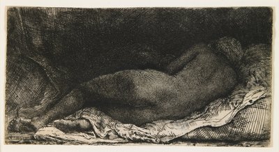 Ležící žena od Rembrandt van Rijn