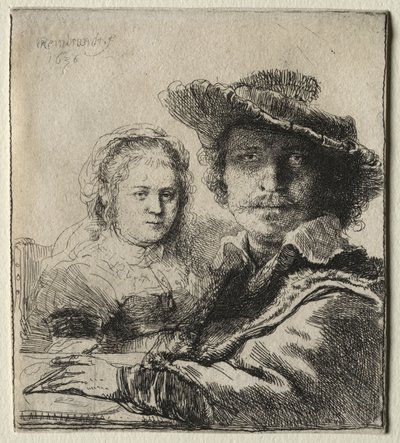 Rembrandt a jeho manželka Saskia od Rembrandt van Rijn