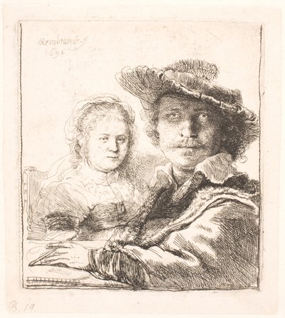 Rembrandt a jeho žena Saskia: busty od Rembrandt van Rijn