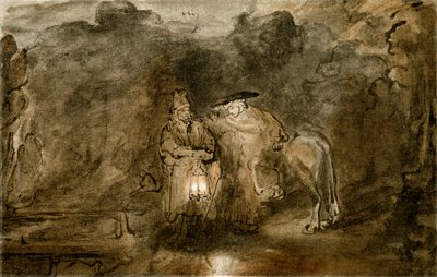 Odpočinek na útěku do Egypta od Rembrandt van Rijn