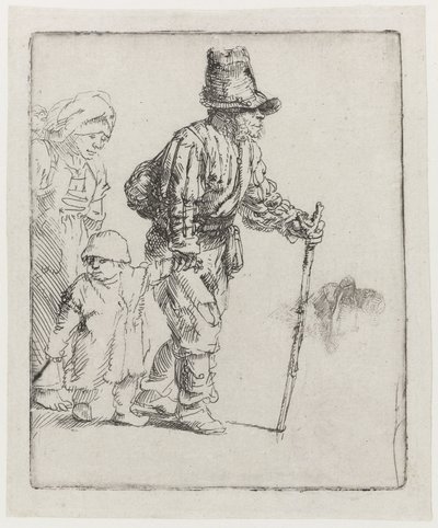 Kočovná rolnická rodina od Rembrandt van Rijn