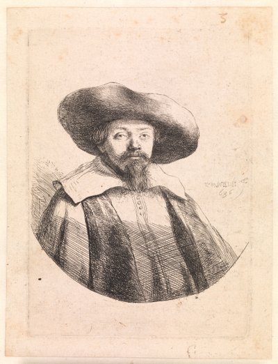 Samuel Manasseh Ben Israel , židovský autor od Rembrandt van Rijn