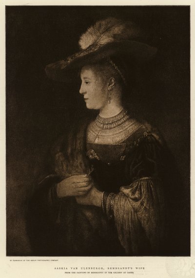Saskia van Uylenburgh, manželka Rembrandta od Rembrandt van Rijn