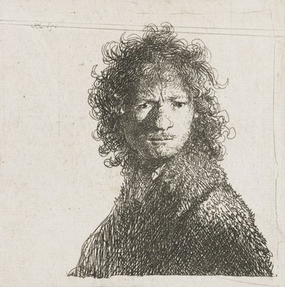 Autoportrét Zamračený, 1630 od Rembrandt van Rijn