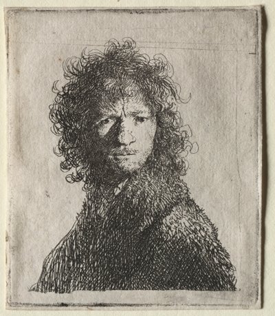 Autoportrét Zamračený: Busta, 1630. od Rembrandt van Rijn