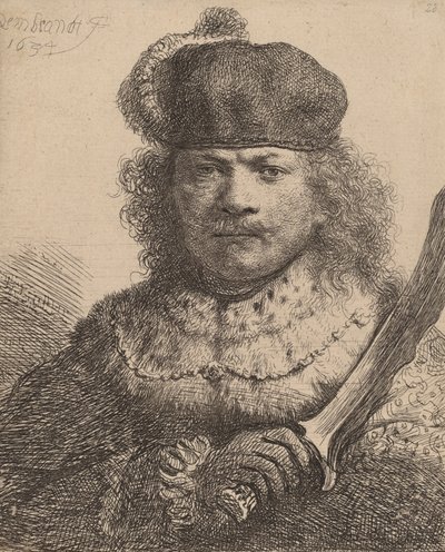 Autoportrét se vztyčenou šavlí, 1634. od Rembrandt van Rijn