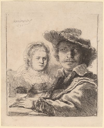 Autoportrét se Saskiou od Rembrandt van Rijn
