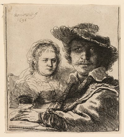 Autoportrét se Saskiou od Rembrandt van Rijn