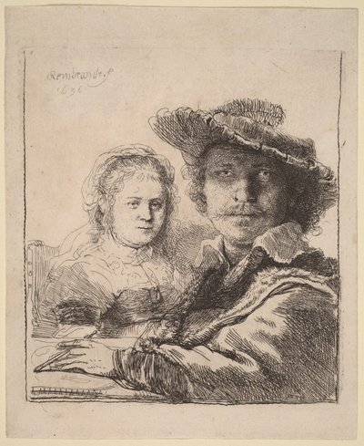 Autoportrét se Saskia od Rembrandt van Rijn