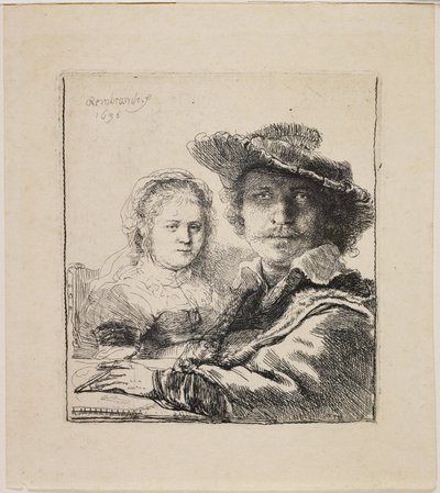 Autoportrét se Saskia od Rembrandt van Rijn