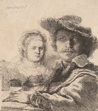 Autoportrét se Saskiou, 1636. od Rembrandt van Rijn