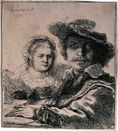 Autoportrét se Saskiou, 1636. od Rembrandt van Rijn