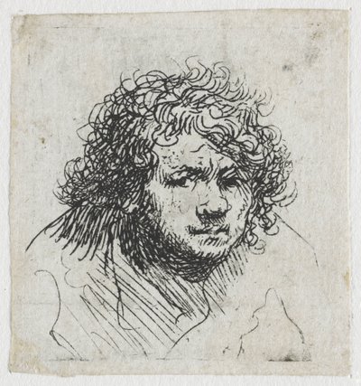 Autoportrét v předklonu: poprsí od Rembrandt van Rijn