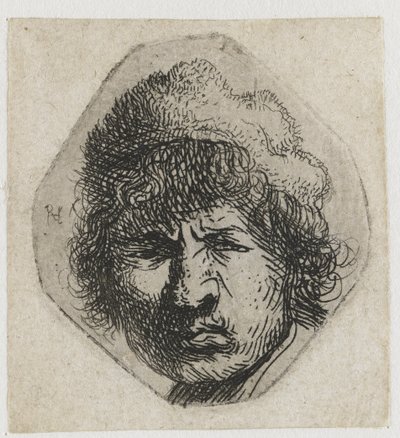 Zamračený autoportrét od Rembrandt van Rijn