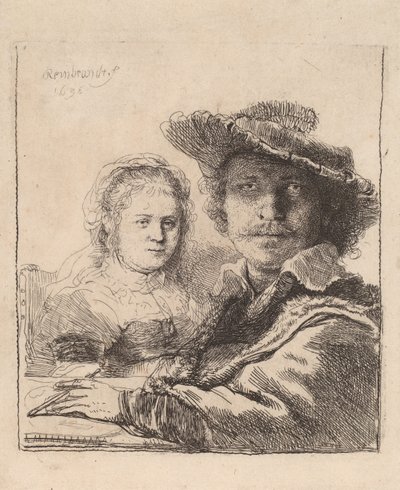 Autoportrét se Saskiou, 1636 od Rembrandt van Rijn