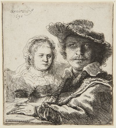 Autoportrét se Saskia od Rembrandt van Rijn