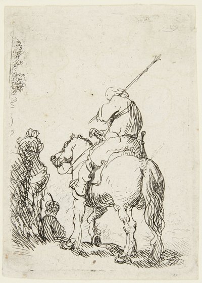 Voják na koni od Rembrandt van Rijn