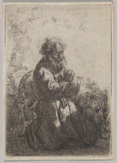 Svatý Jeroným v modlitbě, 1635. od Rembrandt van Rijn