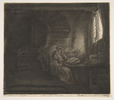 Svatý Jeroným v temné komoře, 1642. od Rembrandt van Rijn