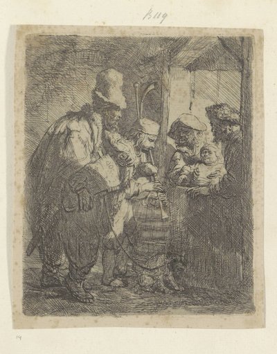Straatmuzikanten Kolekce osmdesáti pěti původních tisků (název série) od Rembrandt van Rijn