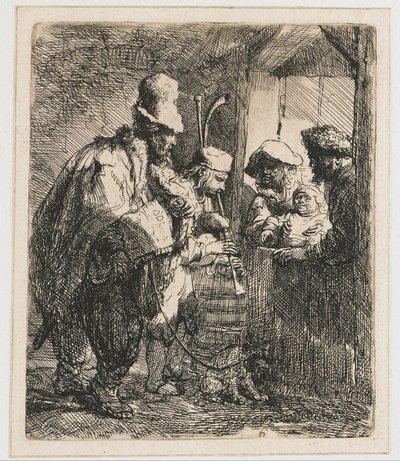 Potulní hudebníci od Rembrandt van Rijn