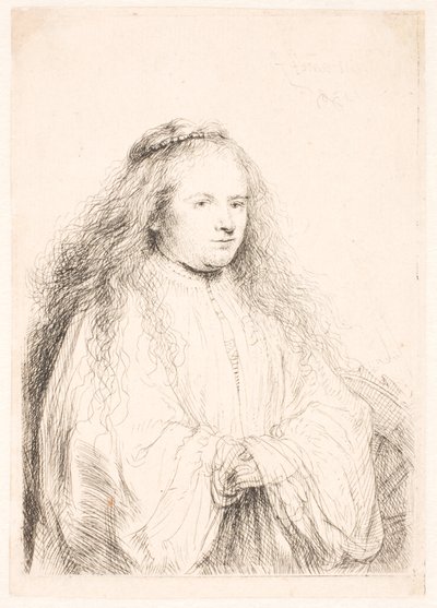 Studie Saskie jako S. Catharine ("malá židovská nevěsta") od Rembrandt van Rijn